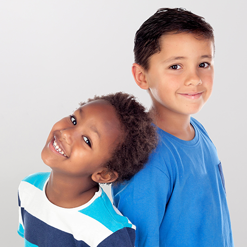 Two Kids Wearing Sweet Smile